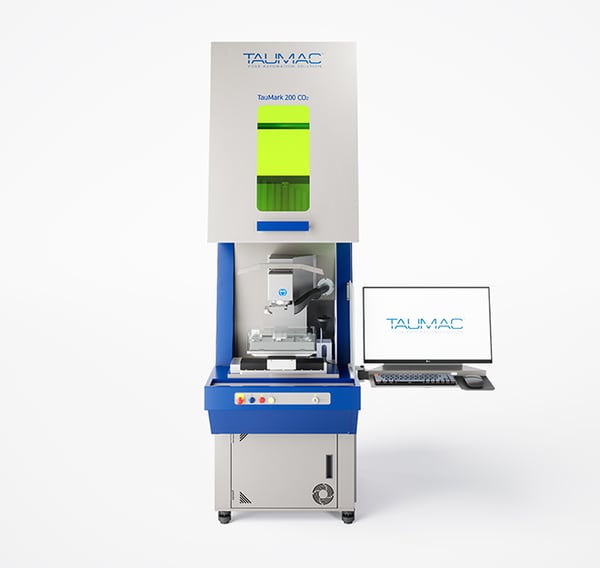 TAUMARK M-TOP C02 - Marcatrice laser potente e flessibile per il taglio, la foratura, l’incisione e la marcatura di materiali organici, naturali e industriali