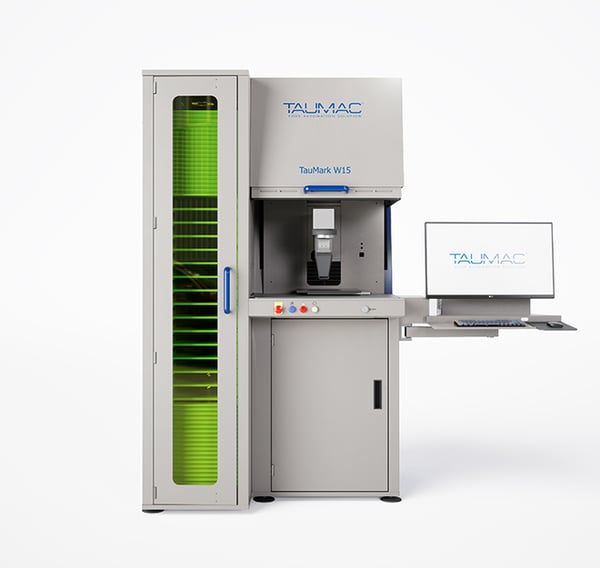 TAUMARK W15 - Stazione automatica di marcatura laser progettata per la gestione efficiente di 15 pallet