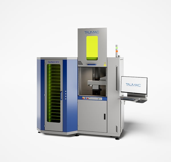 TAUMARK W72 - Stazione automatica di marcatura laser progettata per la gestione efficiente di 72 pallet